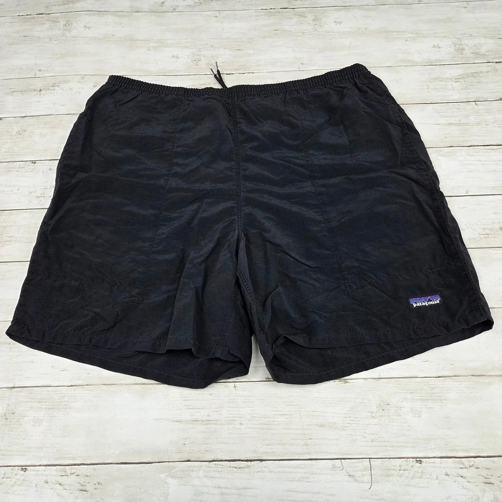 Patagonia Baggies 6 Inseam Shorts Athletic Men L Black Mesh Lined Nylon